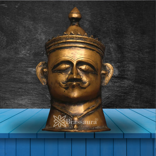 Brass Shiva Mukhlingam Statue Weight 6.4 Kg And Height 14 Inch