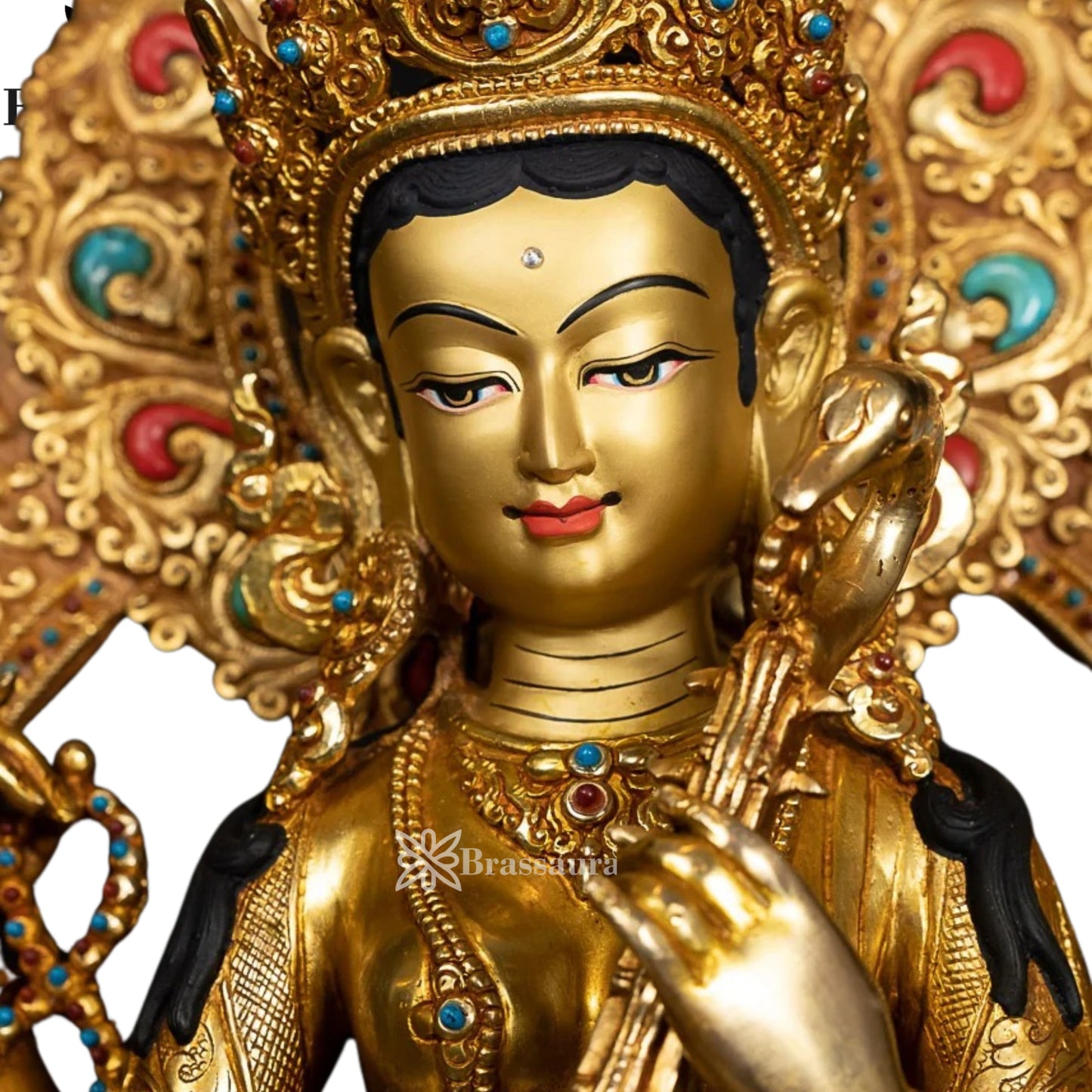 Copper Nepali Saraswati Statue Weight 5.4 Kg And Height 16 Inch