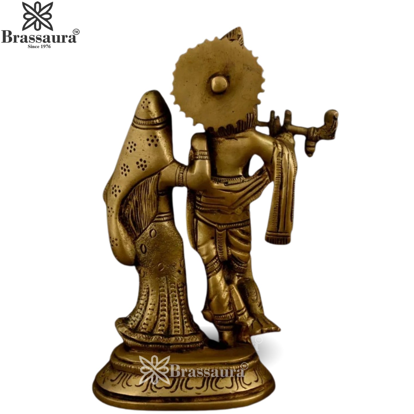 Brass Radha Krishna Murti Weight .782 Kg And Height 15 Inch