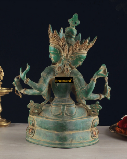Brassaura™ Pure Brass Tara Idol – Height 13.5 Inches, Weight 5.8 Kgs