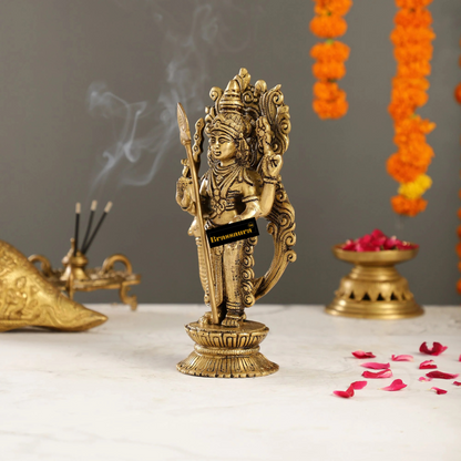 Brassaura™ Divine Brass Statue – 10 Inches Height, 2.3 Kgs – Spiritual Devotion & Elegance