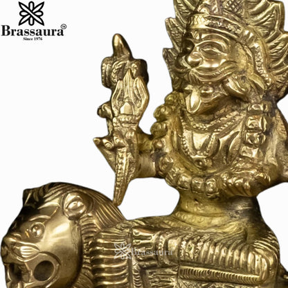 Brass Pratyangira Devi Murti Weight .9 Kg And Height 7 Inch