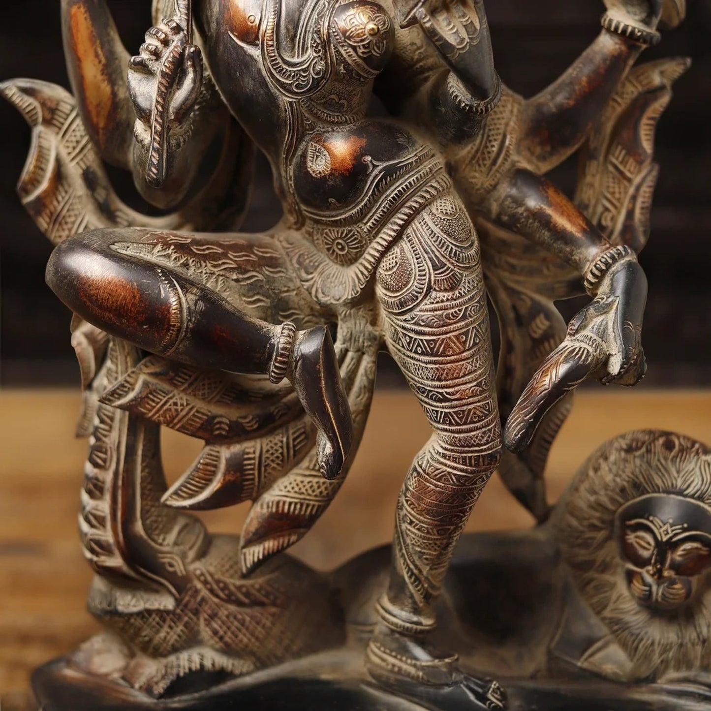 Brass Aardhnareshwar Statue Weight 7.46 Kg And Height 16.5 Inch