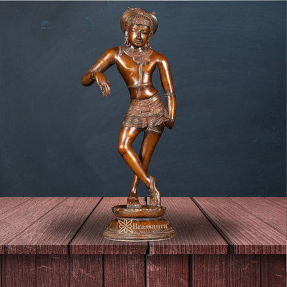 Brass Lord Katyavalambita Shiva Statue Weight 2.46 Kg And Height 11 Inch