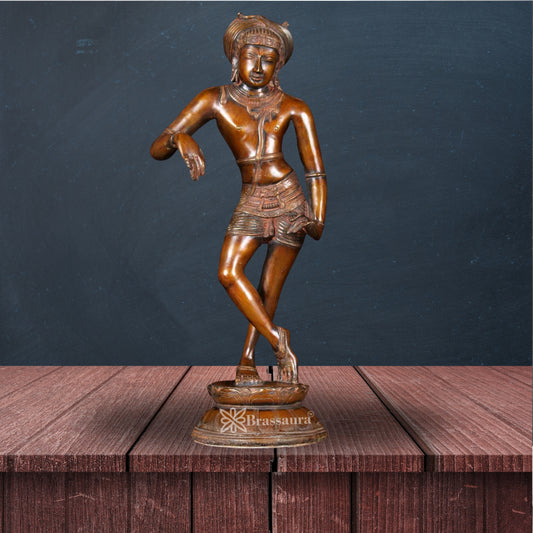 Brass Lord Katyavalambita Shiva Statue Weight 2.46 Kg And Height 11 Inch