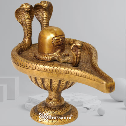 Brass Antique Shivling Weight 1 Kg & Height 4.5 Inch