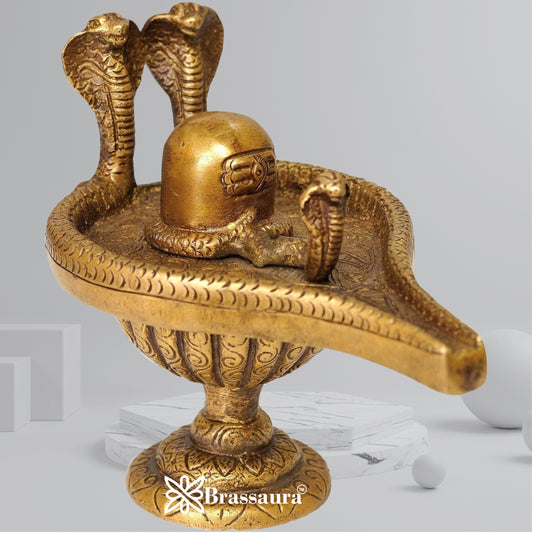 Brass Antique Shivling Weight 1 Kg & Height 4.5 Inch