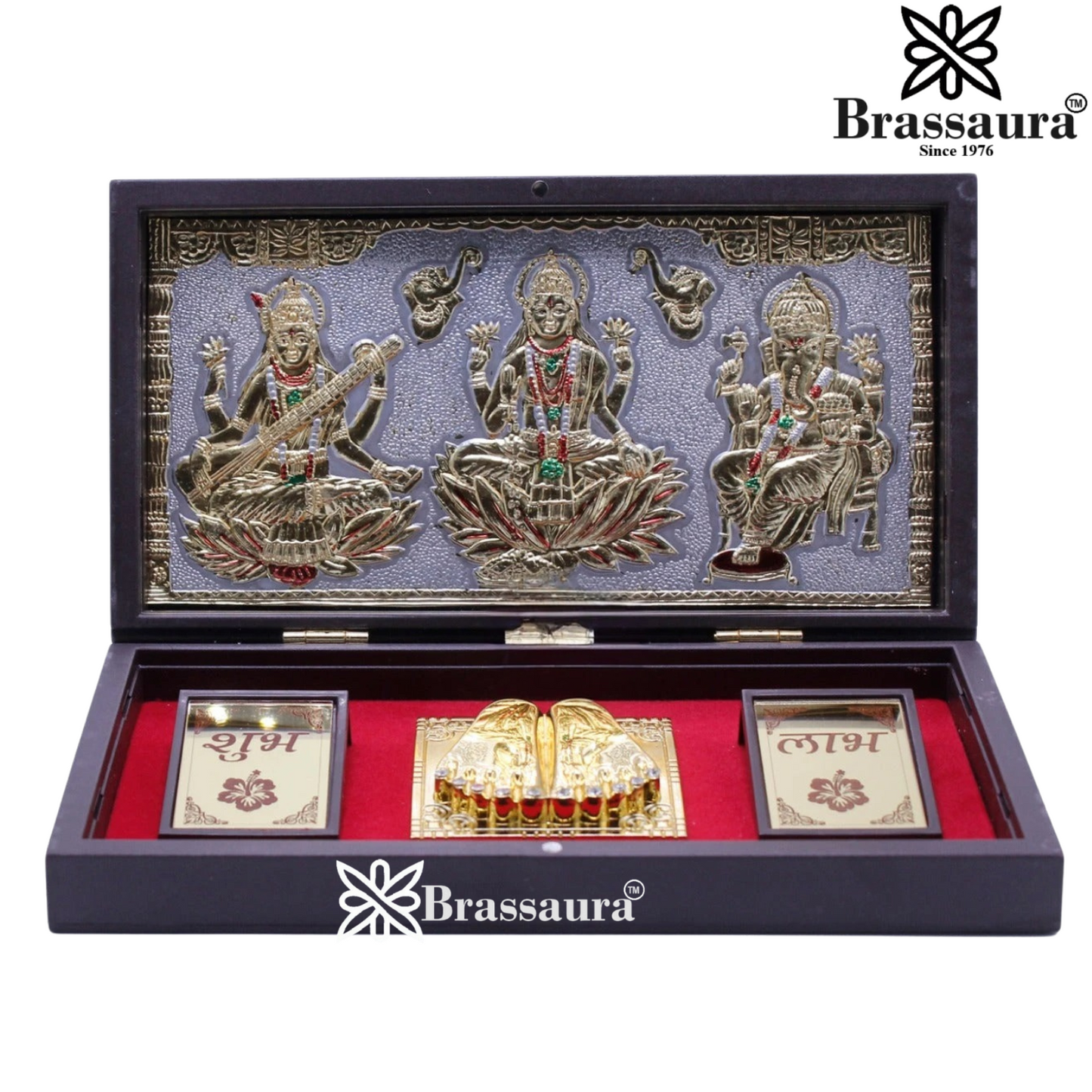 Brass Artistic Lakshmi Ganesh Weight 0.4 kg & Height 1.5 Inch