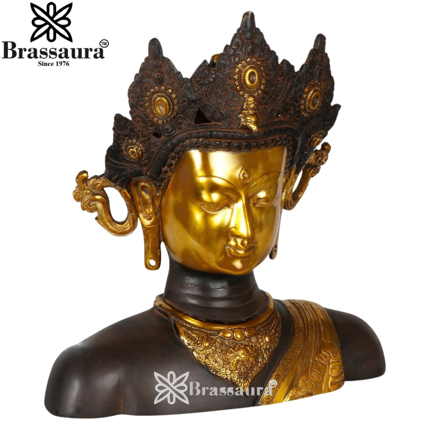 Brass Gem Stone Work Tara Weight 10.5 Kg & Height 16  Inch