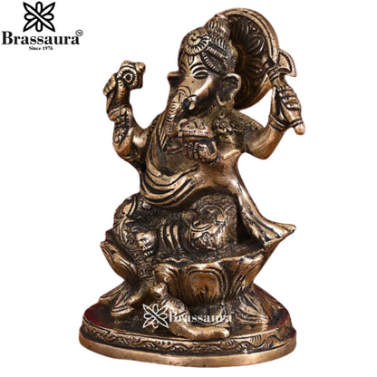 Brass Ganesha Statue Weight 1 Kg & Height 5 Inch