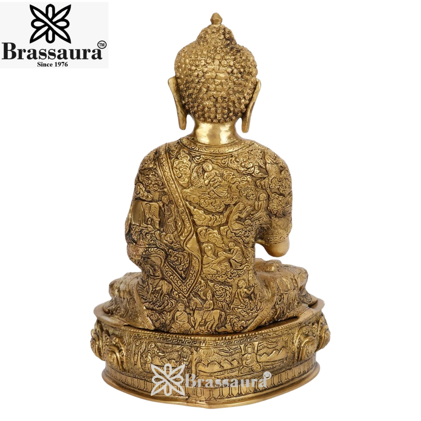Brass Blessing Buddha Weight 7.3 kg & Height 15 Inch