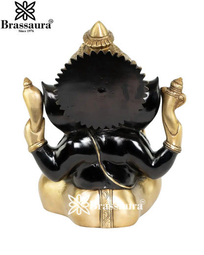 Brass Ganesha Statue Weight 8.8 Kg And Height 12 Inch