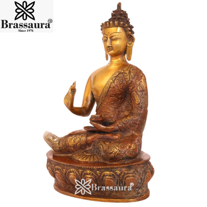 Brass Vintage Buddha Weight 3.6 Kg & Height 12 inch
