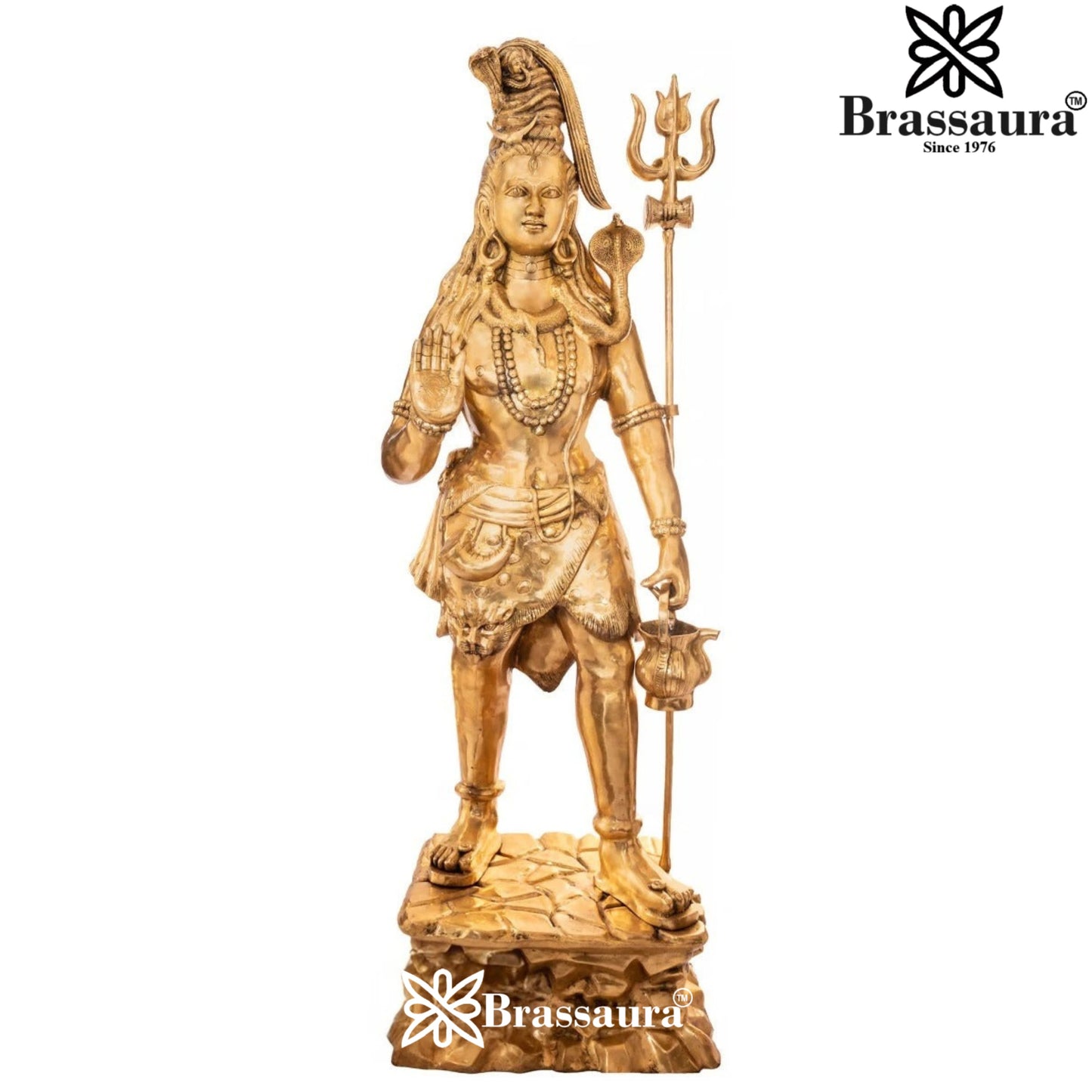 Brass Antique Standing Shiva Weight 23 Kg & Height 35 Inch