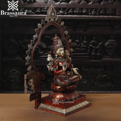 Brass Lakshmi Murti Weight 31.37 Kg And Height 32.5 Inch