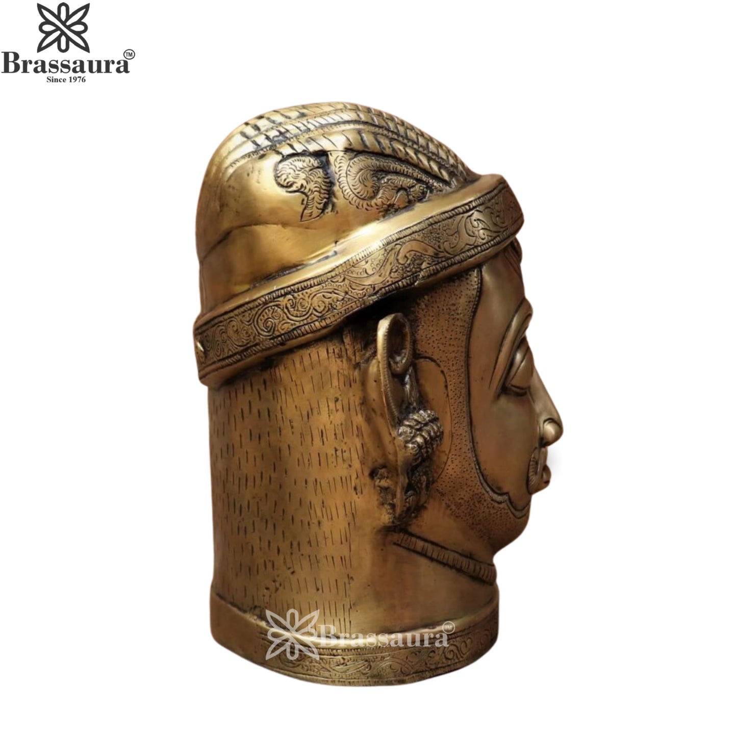 Brass Shiva Mukhlingam Statue Weight 9.2 Kg And Height 11 Inch