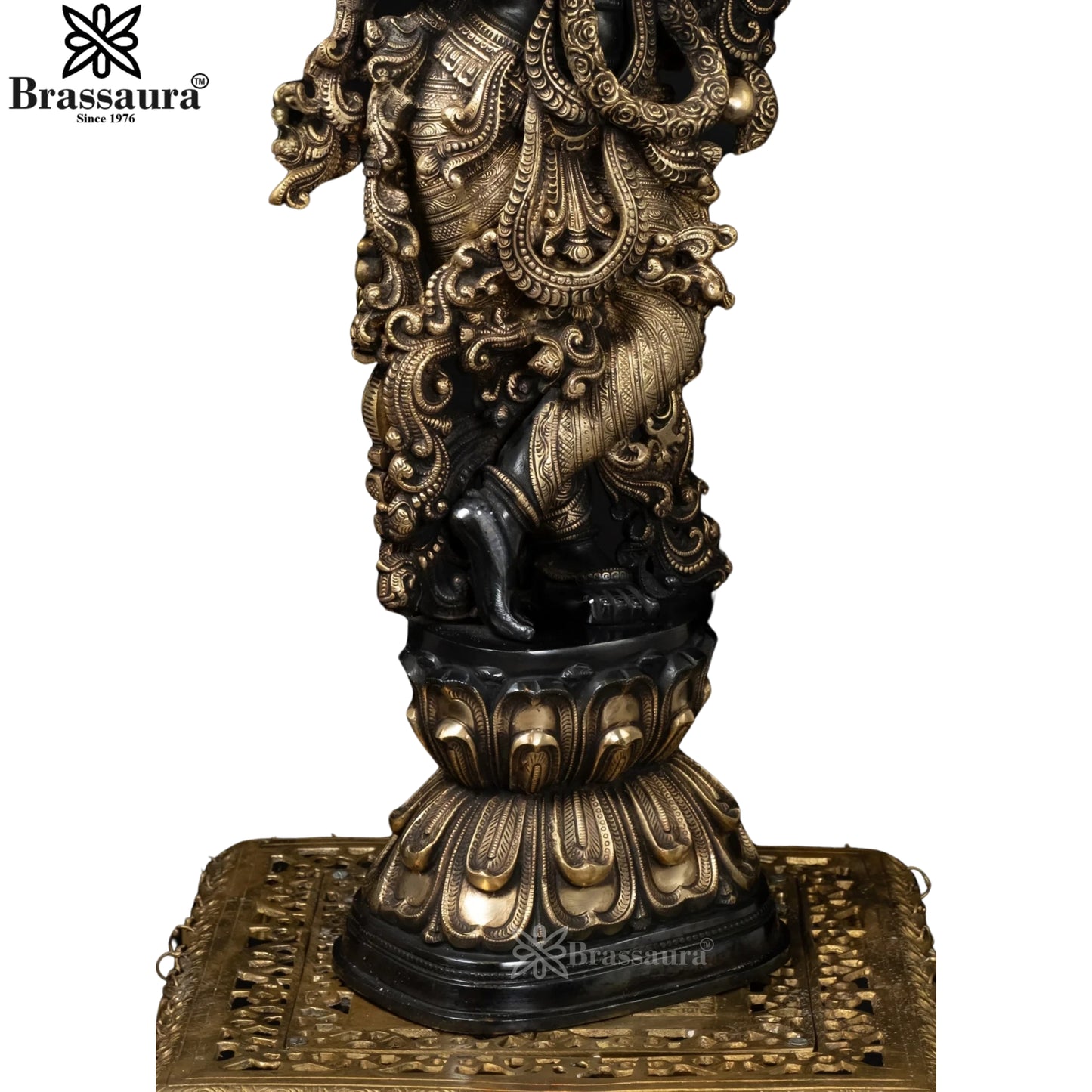 Brass Krishna Murti Weight 20.3 Kg And Height 29.5 Inch