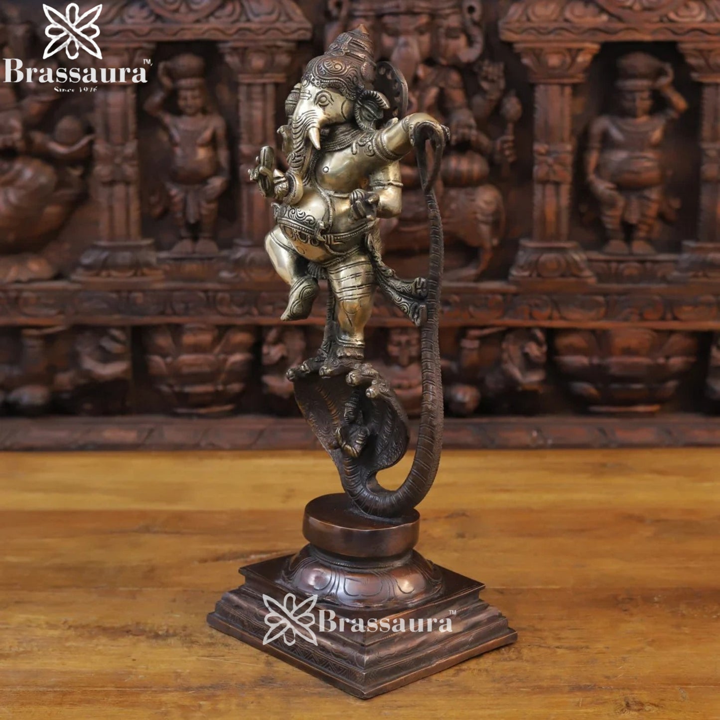 Brass Dancing Ganesha Weight 9 Kg & Height 19 Inch