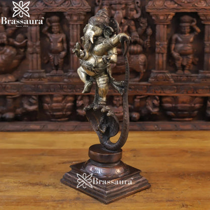 Brass Dancing Ganesha Weight 9 Kg & Height 19 Inch