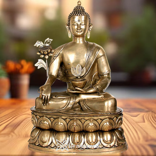 Brass Artistic Buddha Weight 48 Kg & Height 38.4 inch