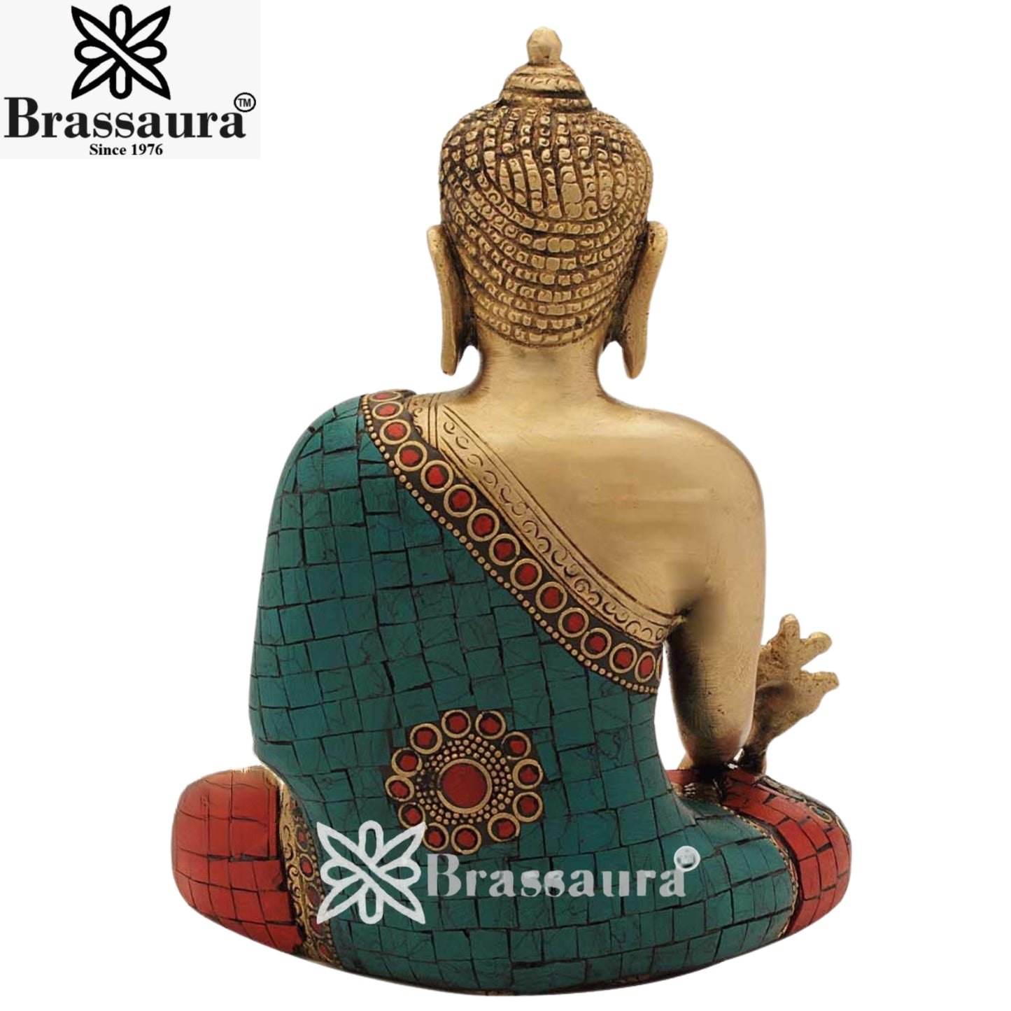 Brass Classic Buddha Weight 2.8 Kg & Height 8 Inch
