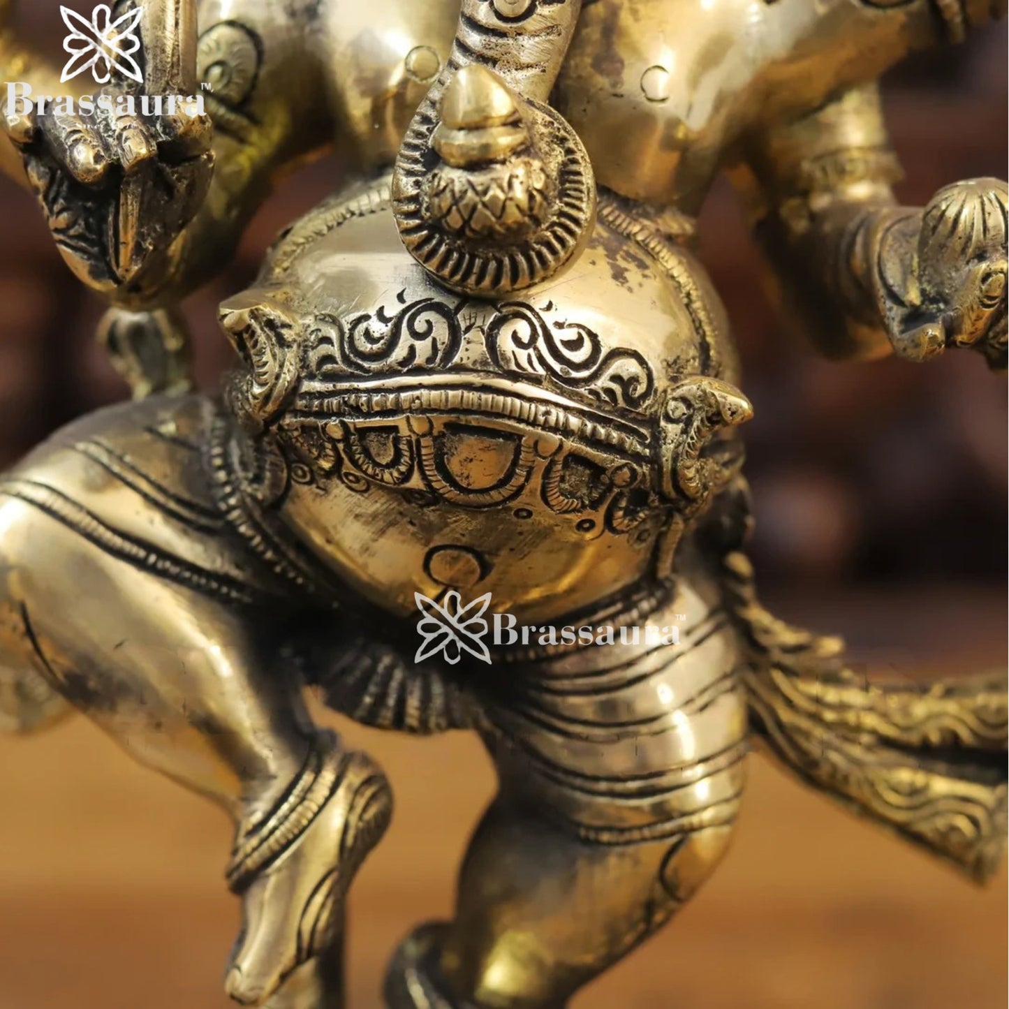 Brass Dancing Ganesha Weight 6 Kg & Height 14 Inch