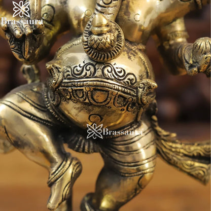 Brass Dancing Ganesha Weight 6 Kg & Height 14 Inch