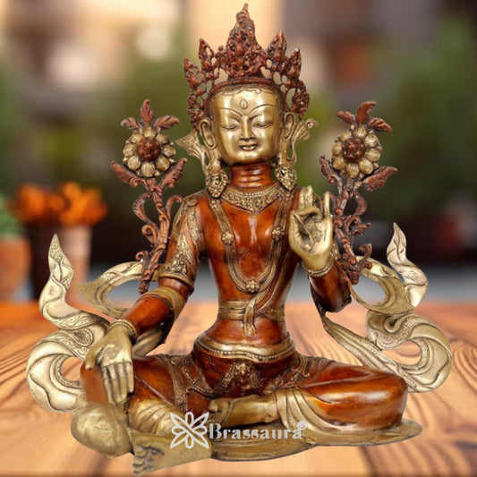 Brass Vintage Tara Weight 13 Kg & Height 18.5 Inch