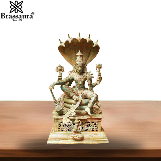 Brass Vishnu Statue Weight 35 Kg And Height 28 Inch