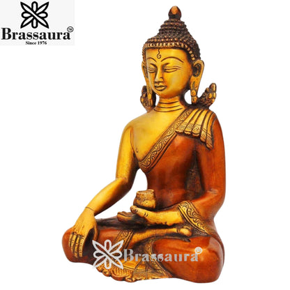 Brass Antique Buddha Weight 2 Kg & Height 8 Inch
