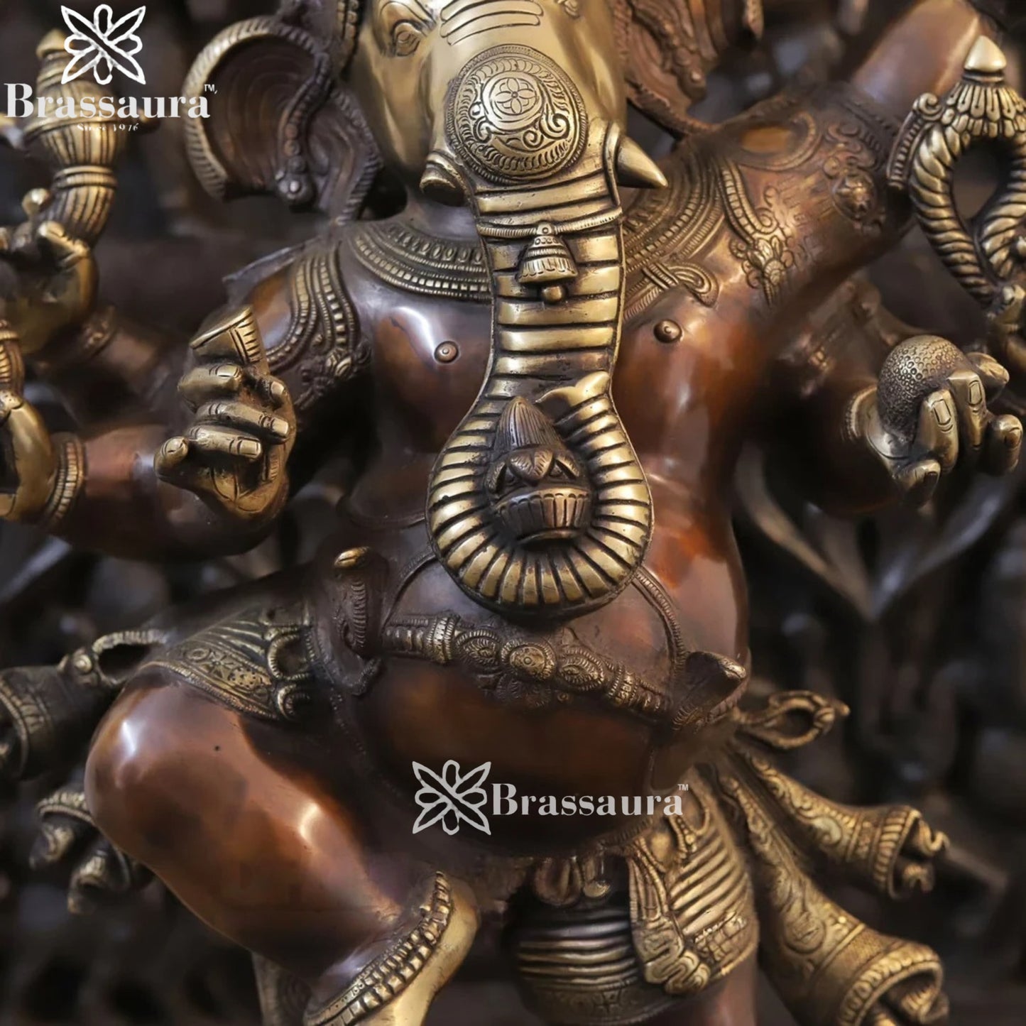 Brass Dancing Ganesha Weight 34.6 Kg & Height 30 Inch