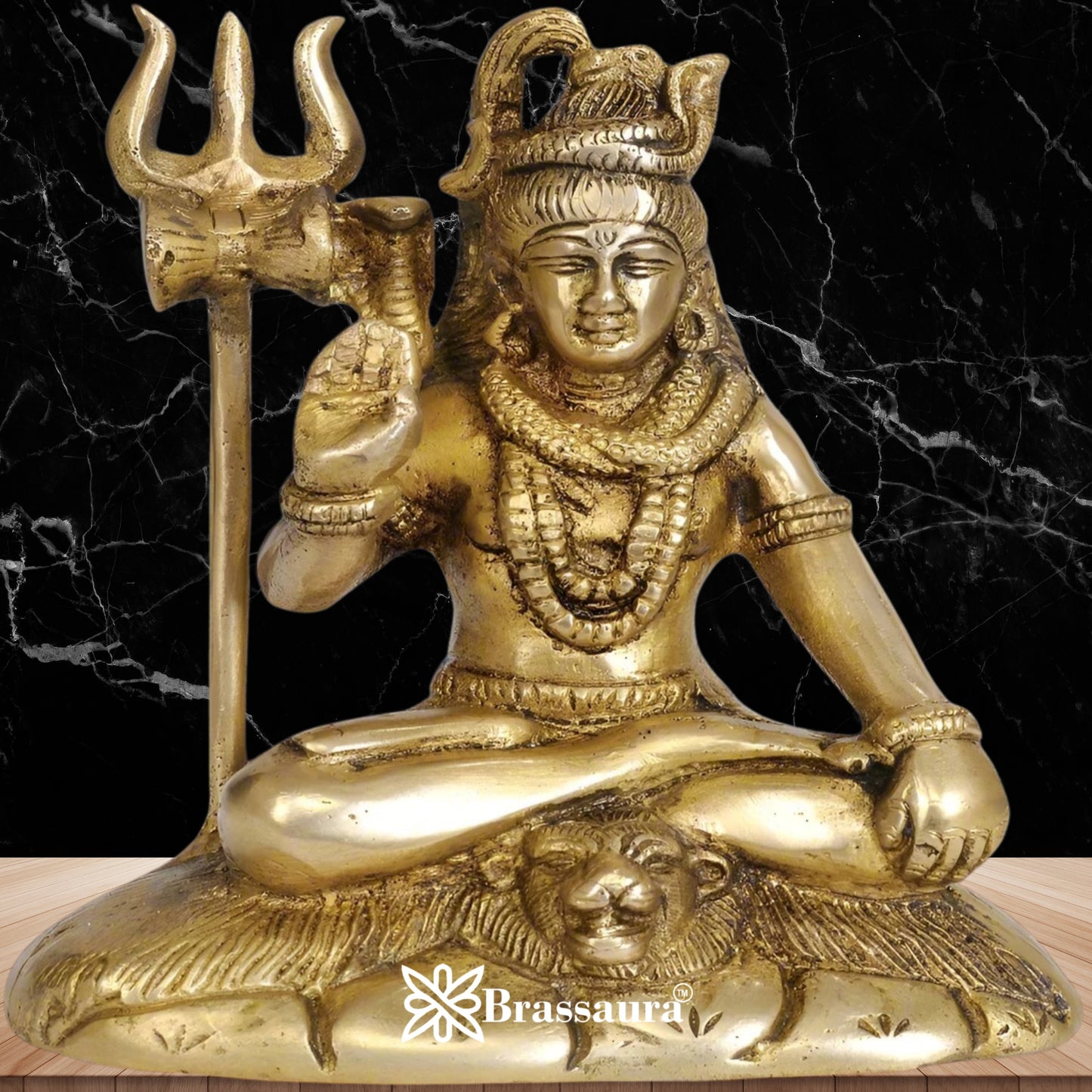 Brass Royal Golden Shiva Weight 2 Kg & Height 6 Inch