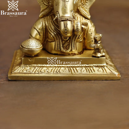 Brass Ganesha Brust Weight 2.3 Kg & Height 5.5 Inch