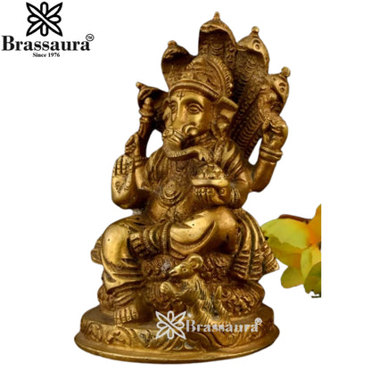 Brass Ganesha Statue Weight .875 Kg And Height 4.7 Inch