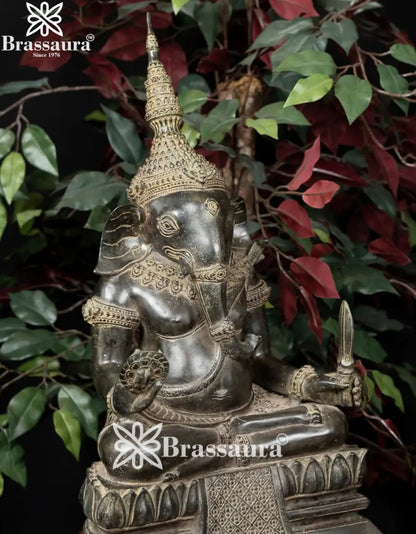 Bronze Ganesha Statue Weight 8.7 Kg And Height 23.5 Inch