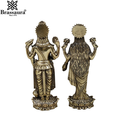 Brass Super fine Vishnu Laxmi Statue Weight .43 Kg And Height 6 Inch