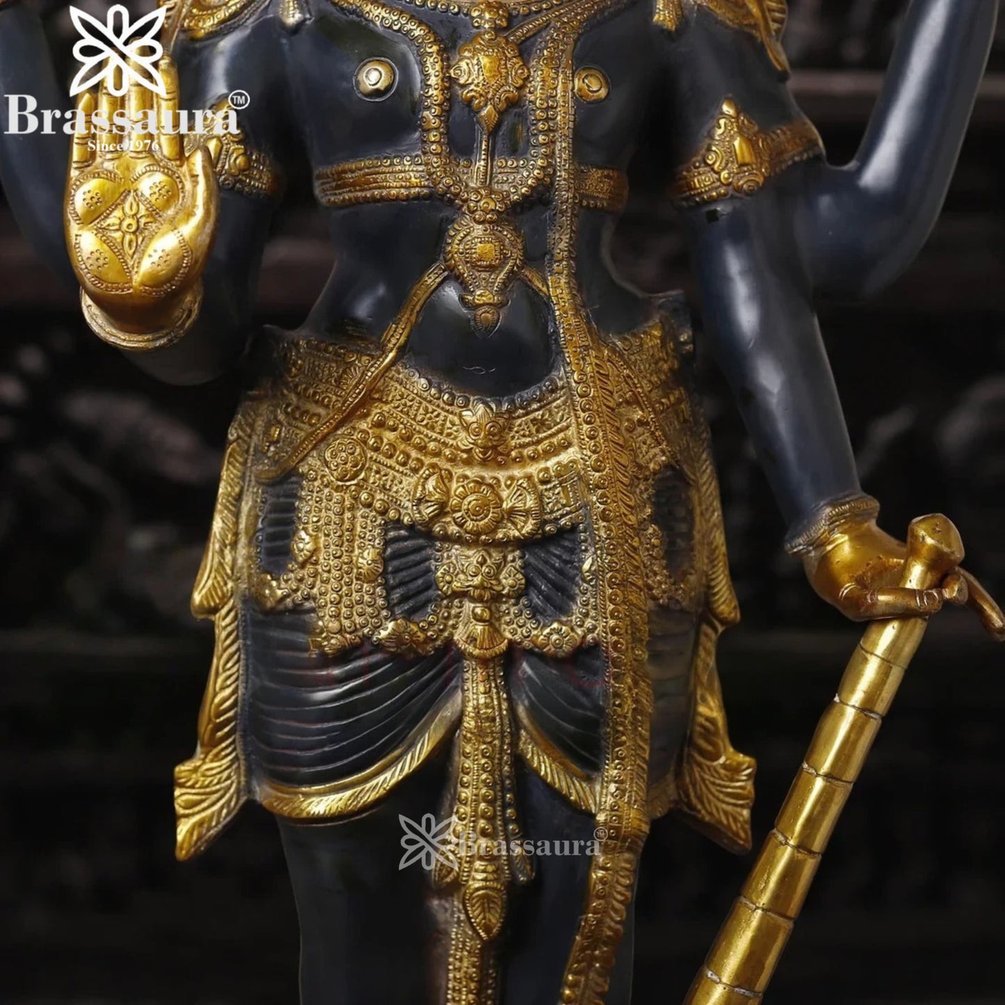 Brass Vishnu Statue Weight 31.77 Kg And Height 41 Inch