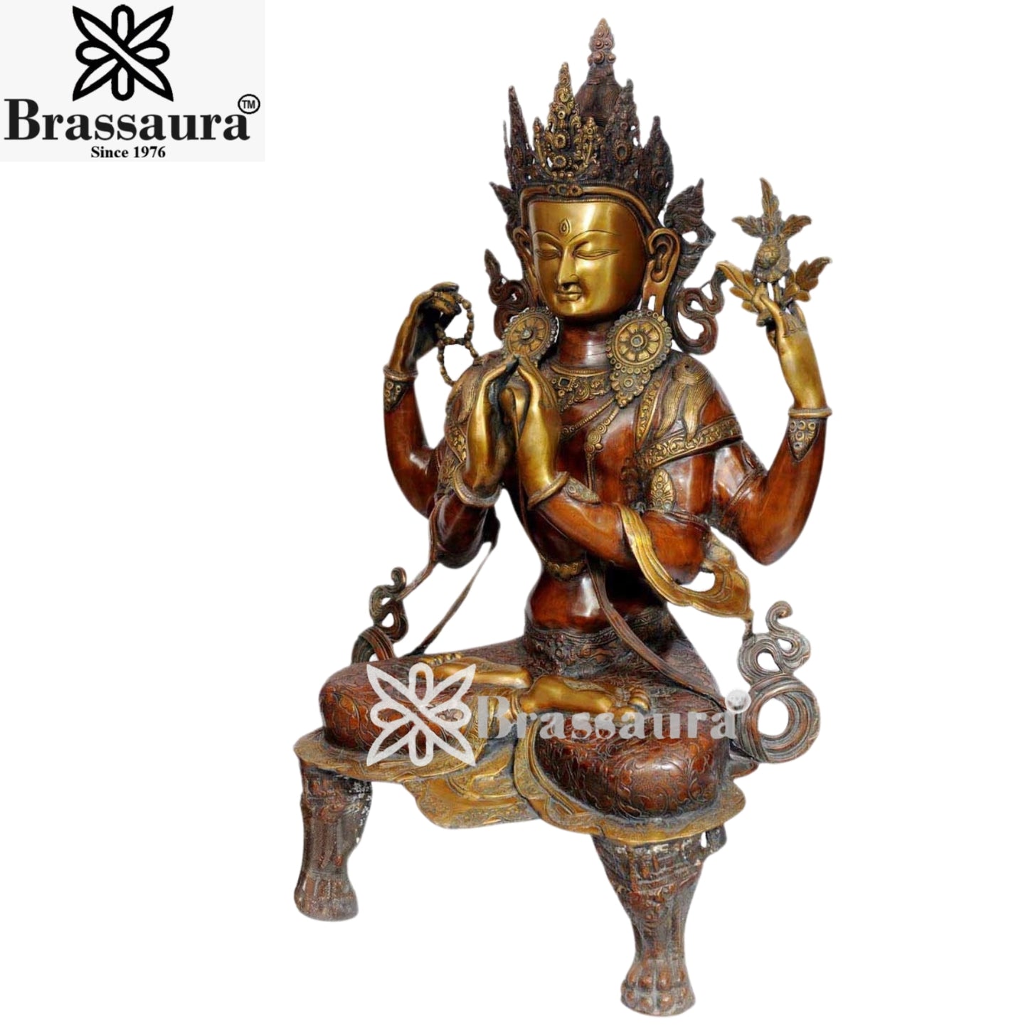 Brass Artistic Tara Weight 38 Kg & Height 38 Inch