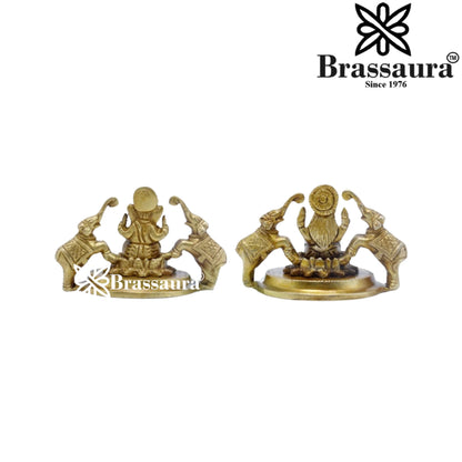 Brass Classic Lakshmi Ganesh Weight 0.6 Kg & Height 2.5 Inch