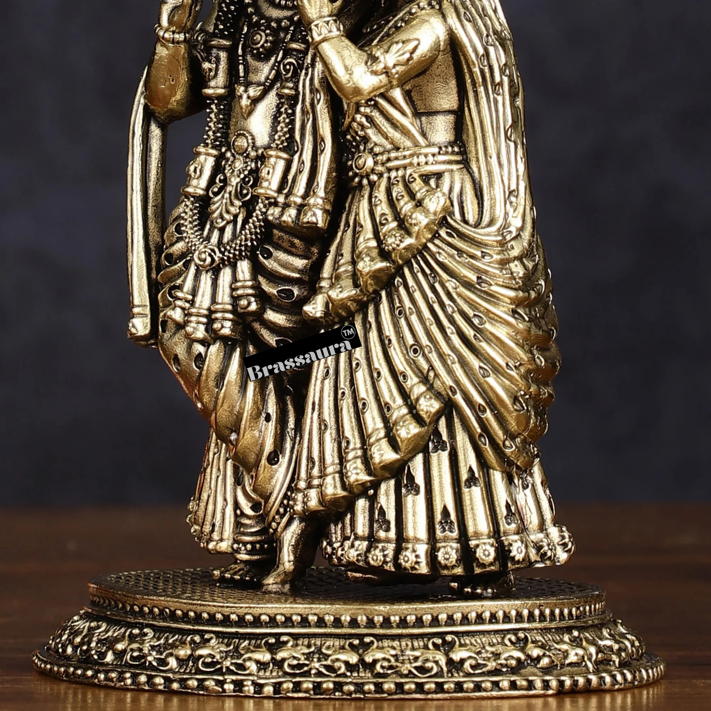 Brassaura™ Brass Radha Krishna Idol – Height 6 Inches & Weight 510 gms