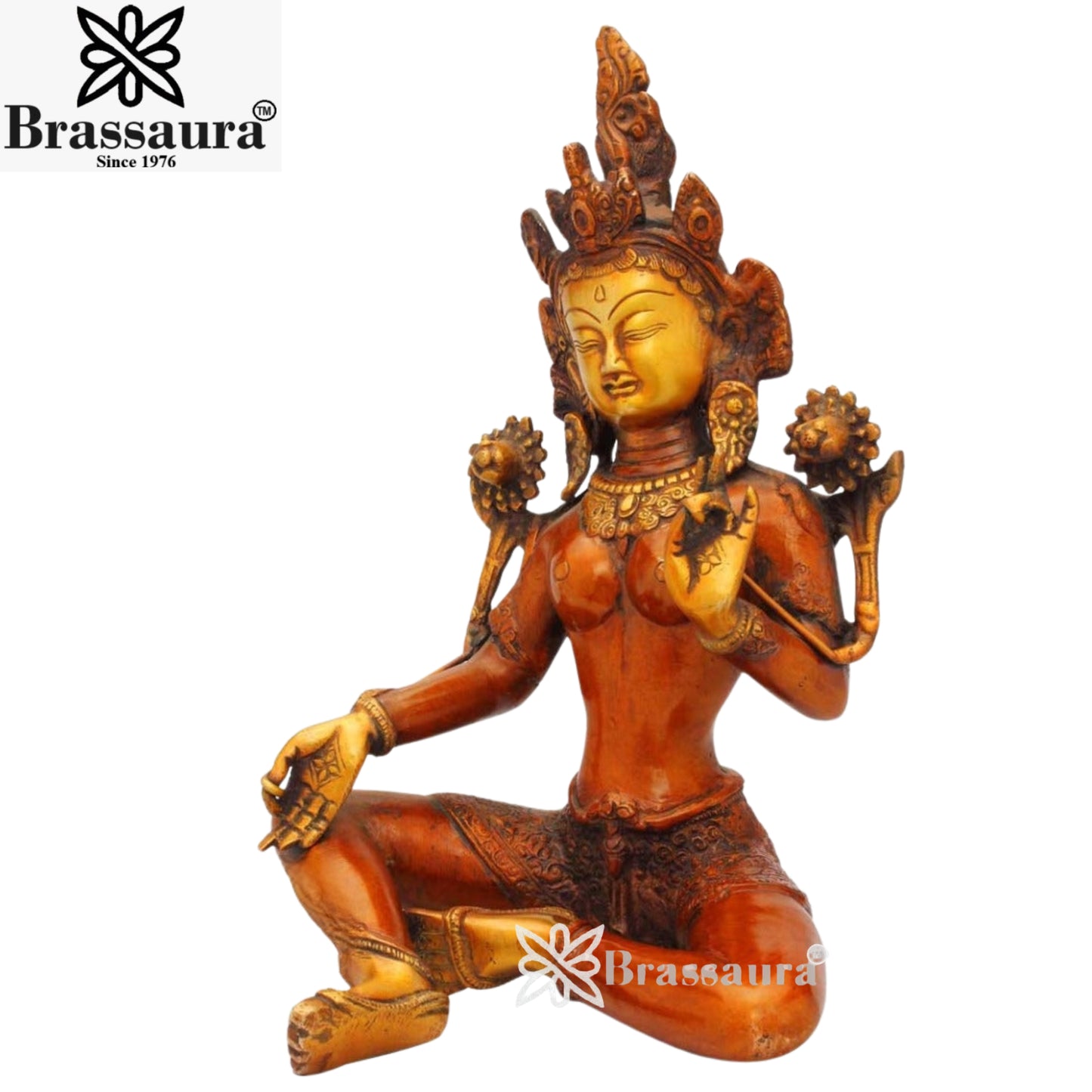 Brass Artistic Tara Weight 3.5 Kg & Height 10 Inch