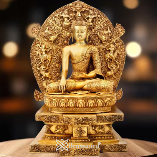 Brass Artistic Buddha Weight 70 kg & Height 34 Inch
