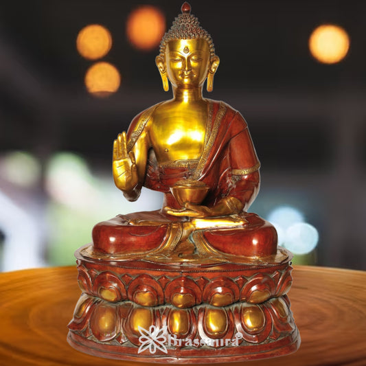 Brass Artistic Buddha Weight 50 Kg & Height 38 inch