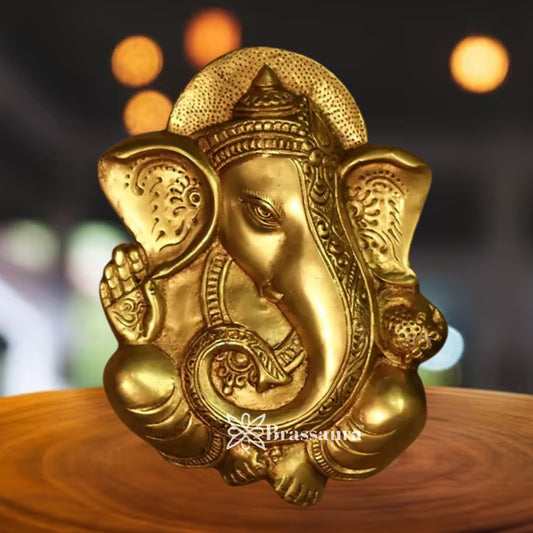 Brass Ganesha Statue Weight 2 Kg And Height 10 Inch