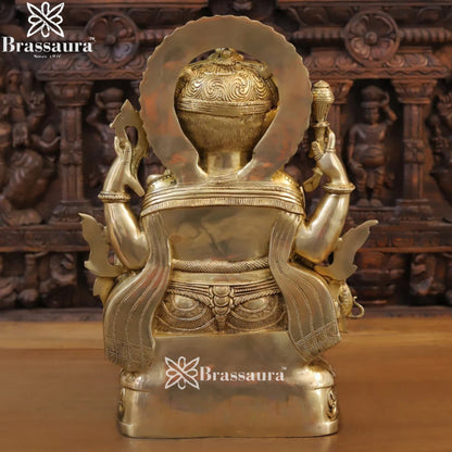Brass Ganesha Weight 20.72 Kg & Height 20 Inch
