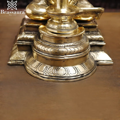 Brass Ganesha & Shivling Weight 15.8 Kg & Height 14.5 Inch