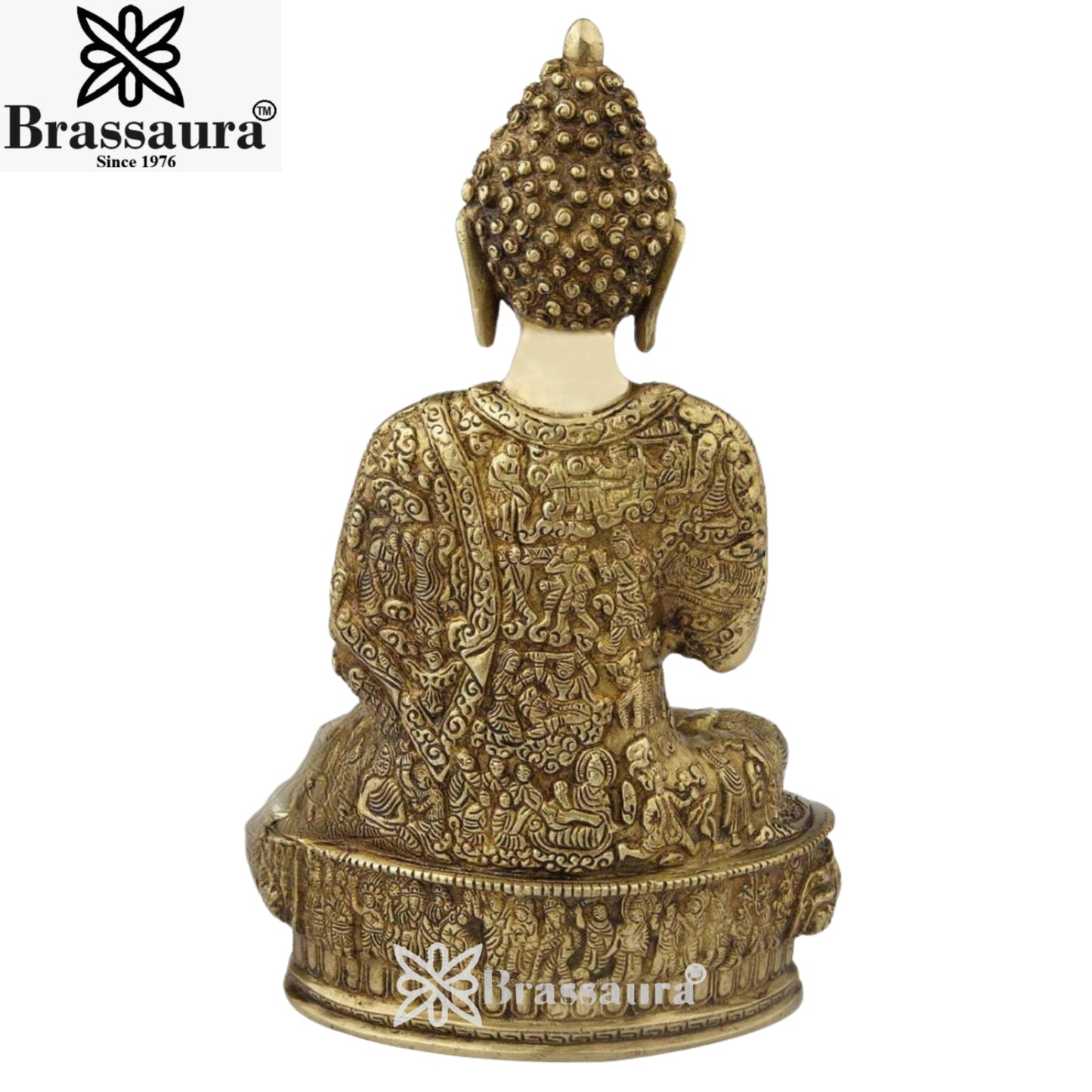 Brass Antique Buddha Weight 3.5 Kg & Height 12 inch