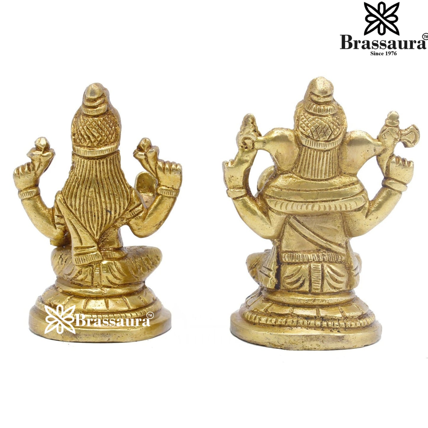 Brass Classic Lakshmi Ganesh Weight 0.6 Kg & Height 3 Inch