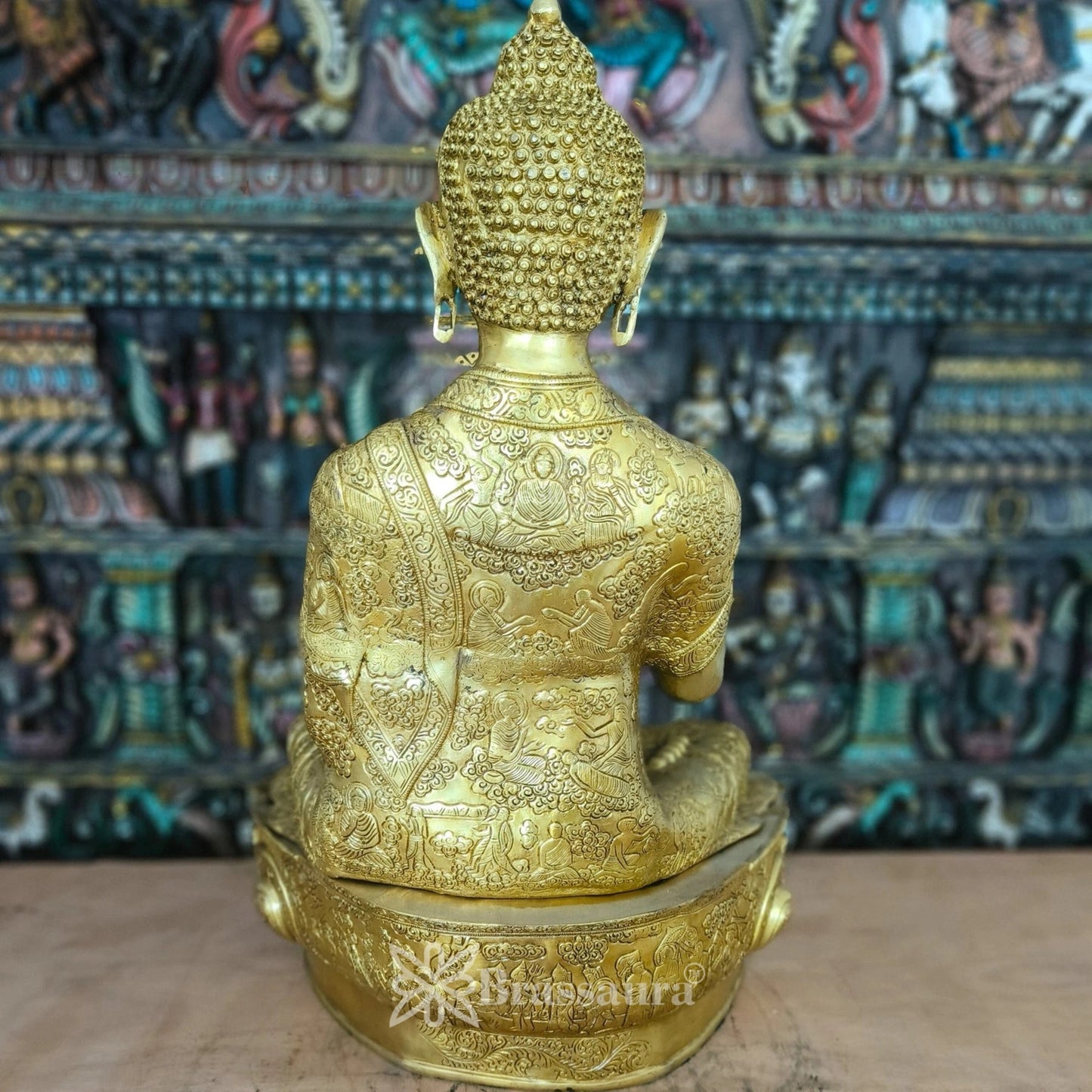 Brass Blessing Buddha Weight 48 kg & Height 33 Inch