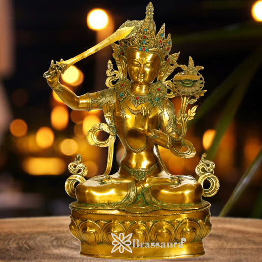 Brass Antique Tara Weight 47 Kg & Height 39 Inch